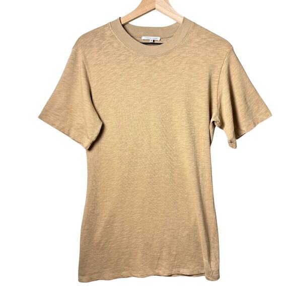 Cotton Citizen Crew Neck Short Sleeve T-Shirt Beige Tan Womens Size S - Picture 1 of 8
